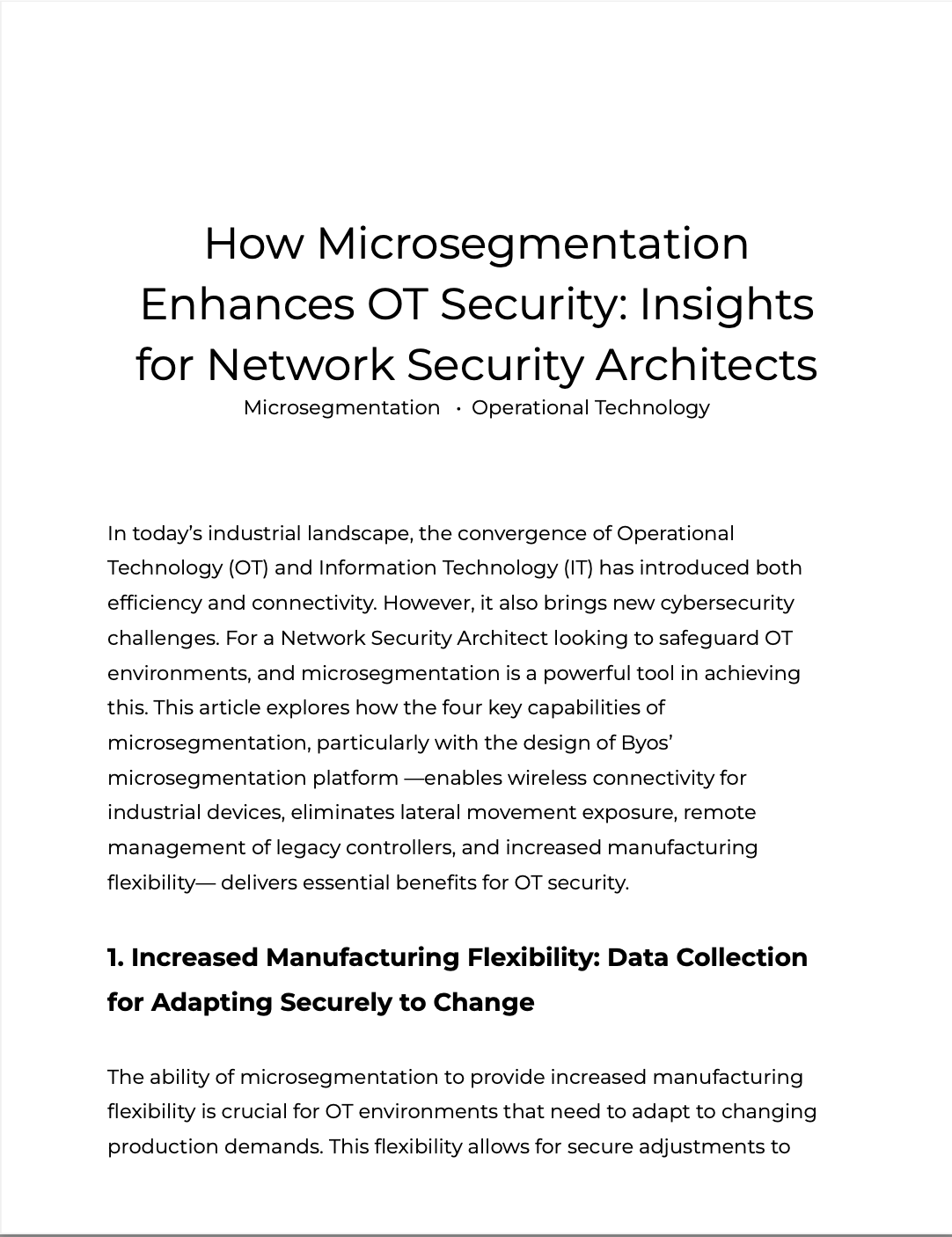 How Microsegmentation